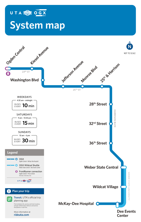 UTA OGX System Map August 2023